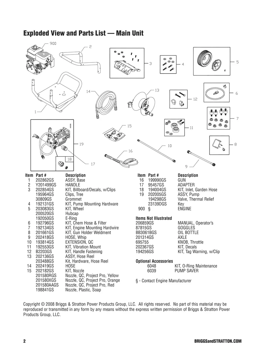 BRIGGS AND STRATTON, 020364-1, IPL.2